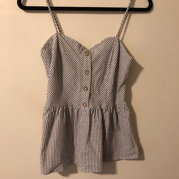 Potter's Pot Tops - Linen style striped top